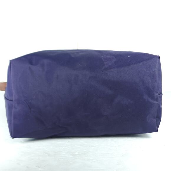 Longchamp Le Pliage Eggplant Nylon Medium Top Handle Travel Tote Purse Handbag - Picture 7 of 16
